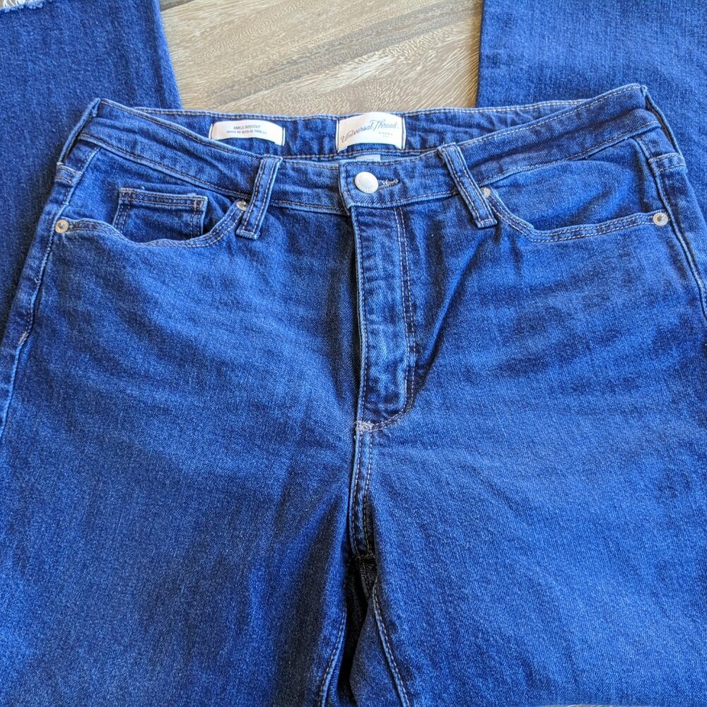 Universal Thread Dark Wash Ankle Bootcut Blue Jea… - image 5